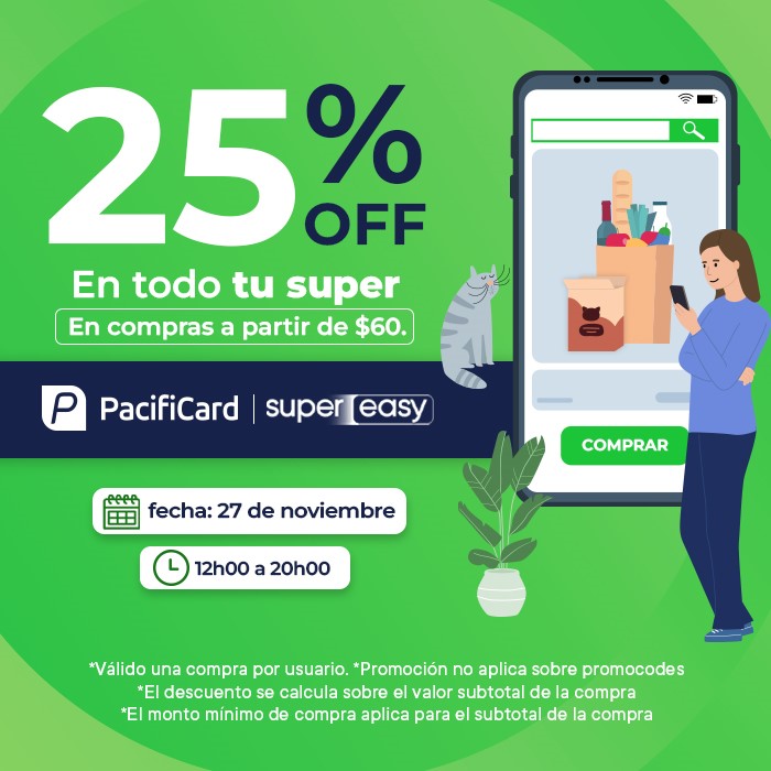 En Super easy 25% OFF en todo tu supermercado
