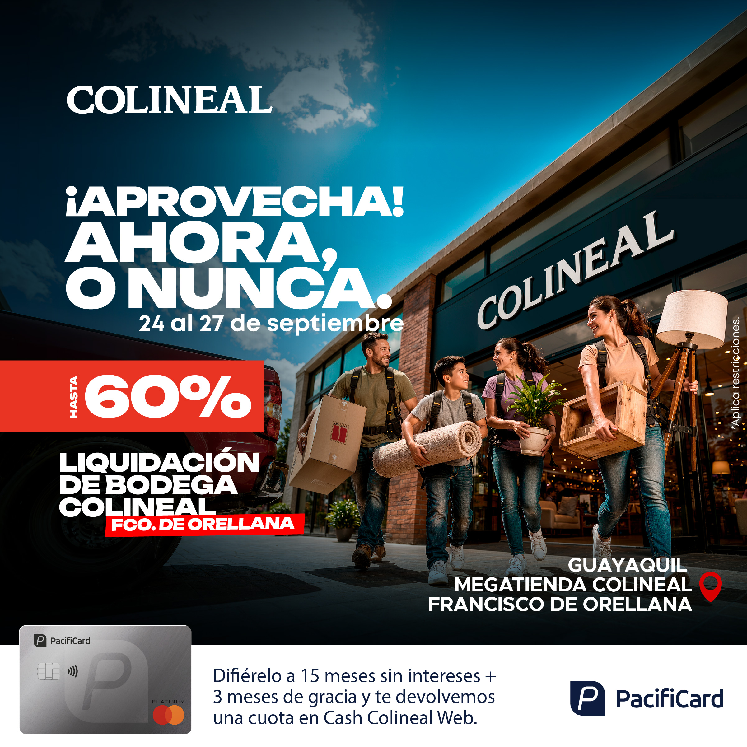 LIQUIDACION DE BODEGA COLINEAL GUAYAQUIL