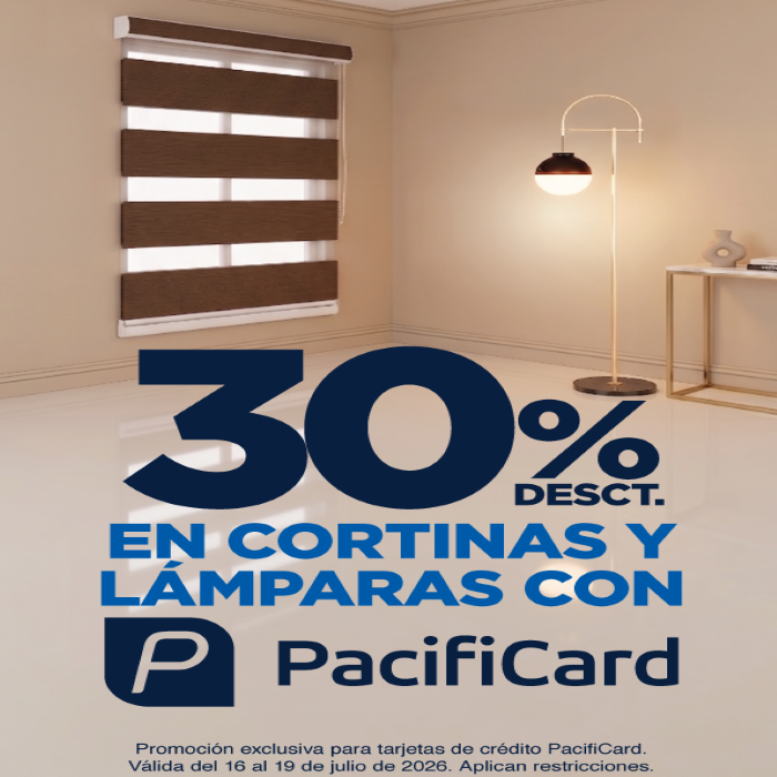 Descuento en Cortinas y Lámparas