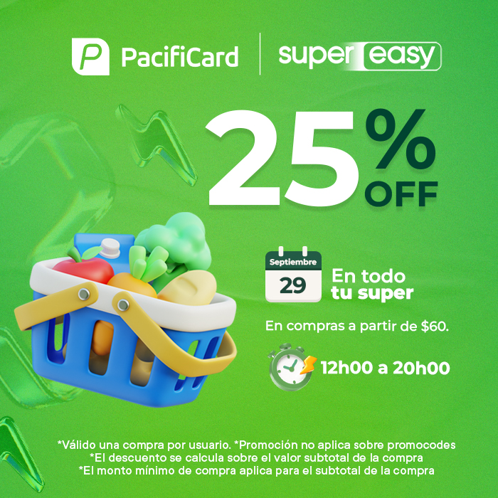 En Supereasy todo tu super con el 25% OFF