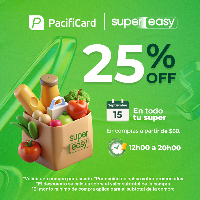 En Supereasy todo tu super con el 25% OFF