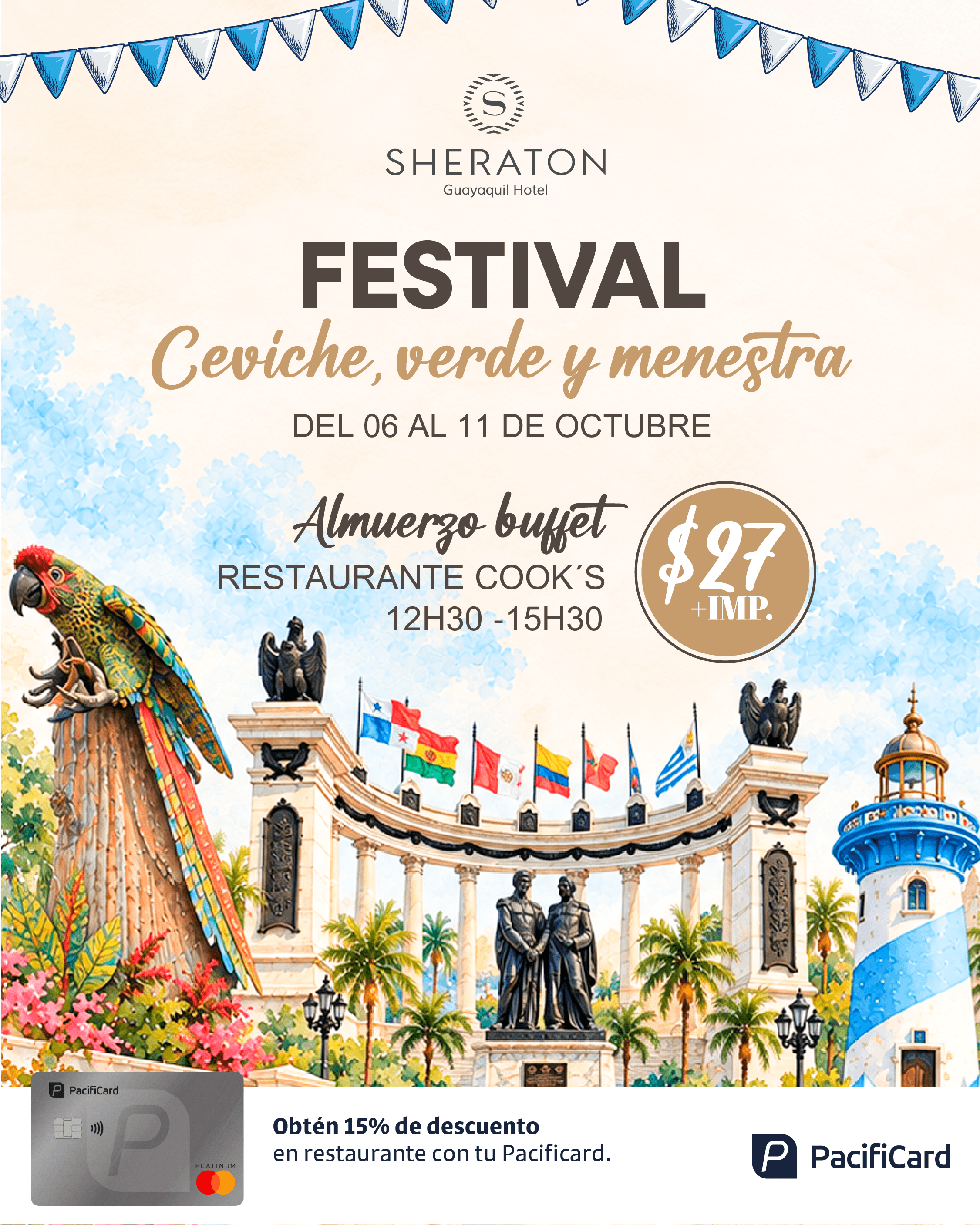 Festival Ceviche, Verde y MeneAlstra en Hotel Sherato Gye
