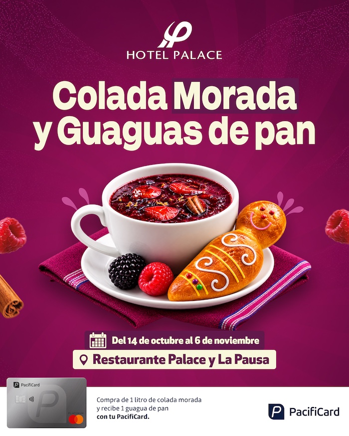 Colada Morada y Guaguas de pan en La Pausa y Hotel Palace