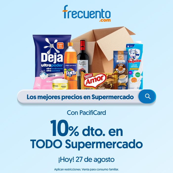 Los mejores precios en Supermercado con PacifiCard 10%