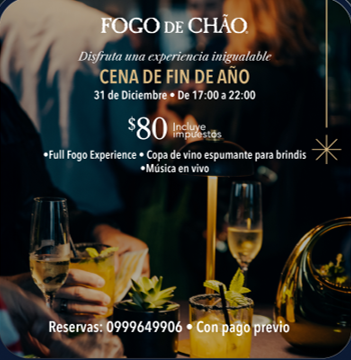 FIN DE AÑO AL ESTILO FOGHO DE CHAO