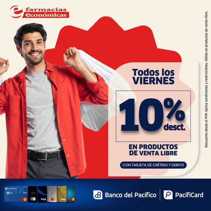 10% OFF con PacifiCard en tus Farmacias Económicas 10% OFF con PacifiCard en tus Farmacias Económicas