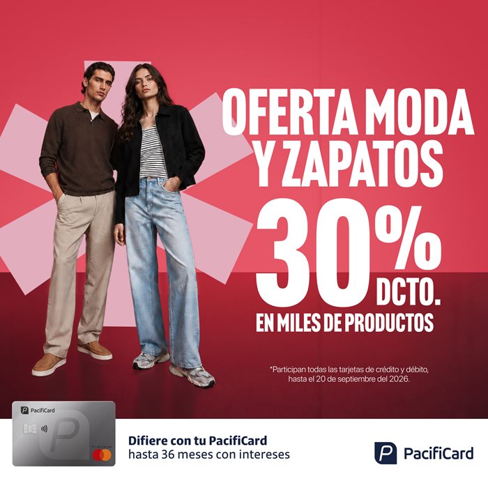 30% DSCTO EN MILES DE PRODUCTOS- OFERTA EN MODA Y ZAPATOS